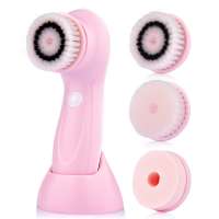 3 In 1 Electric Facial Cleanser Deep Cleansing Skin Care Blackhead Removal Washing Brush Massager Face Body Exfoliator Scrub